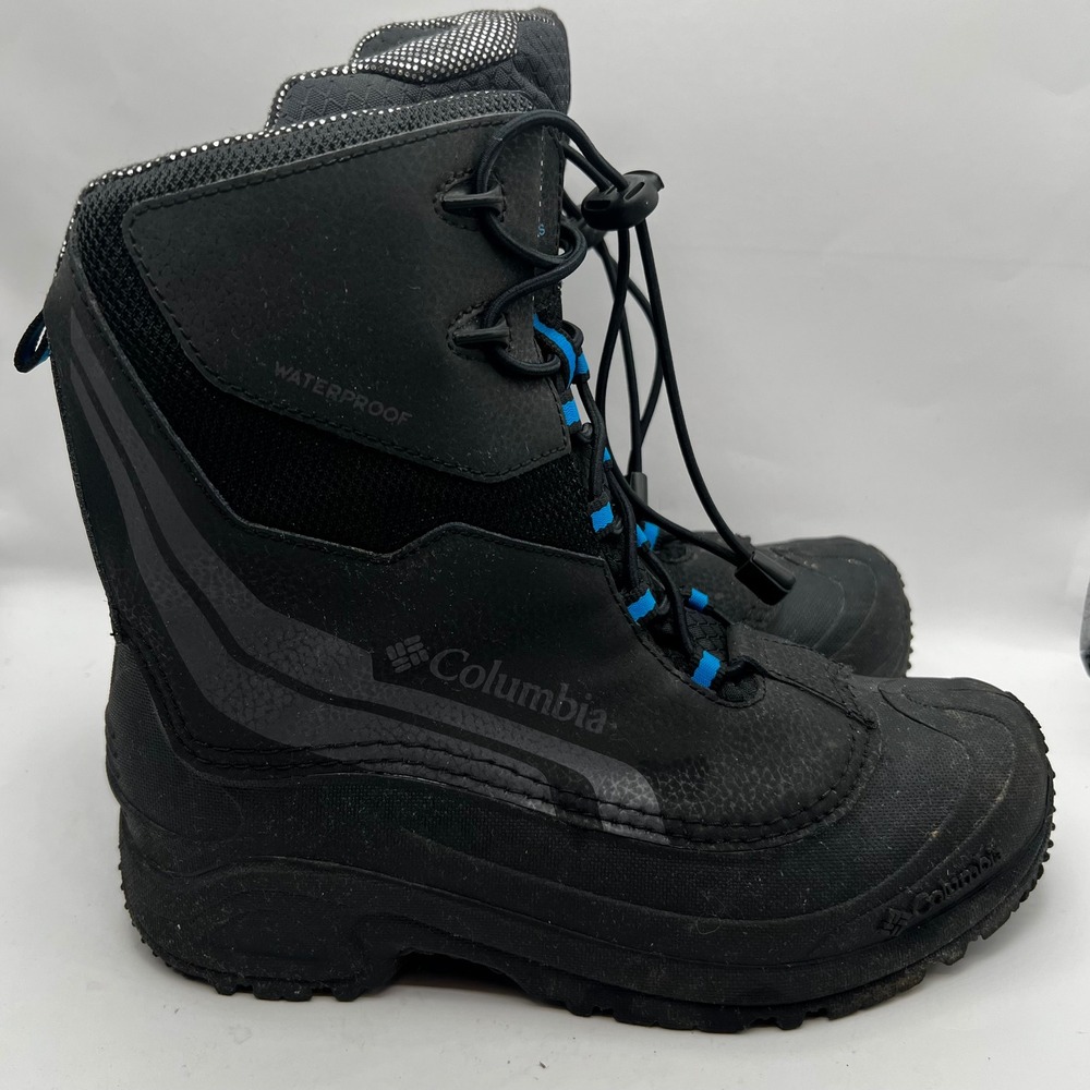 Columbia Bugaboot Plus IV Omni-Heat Waterproof Winter Boots Black Blue Mens 7